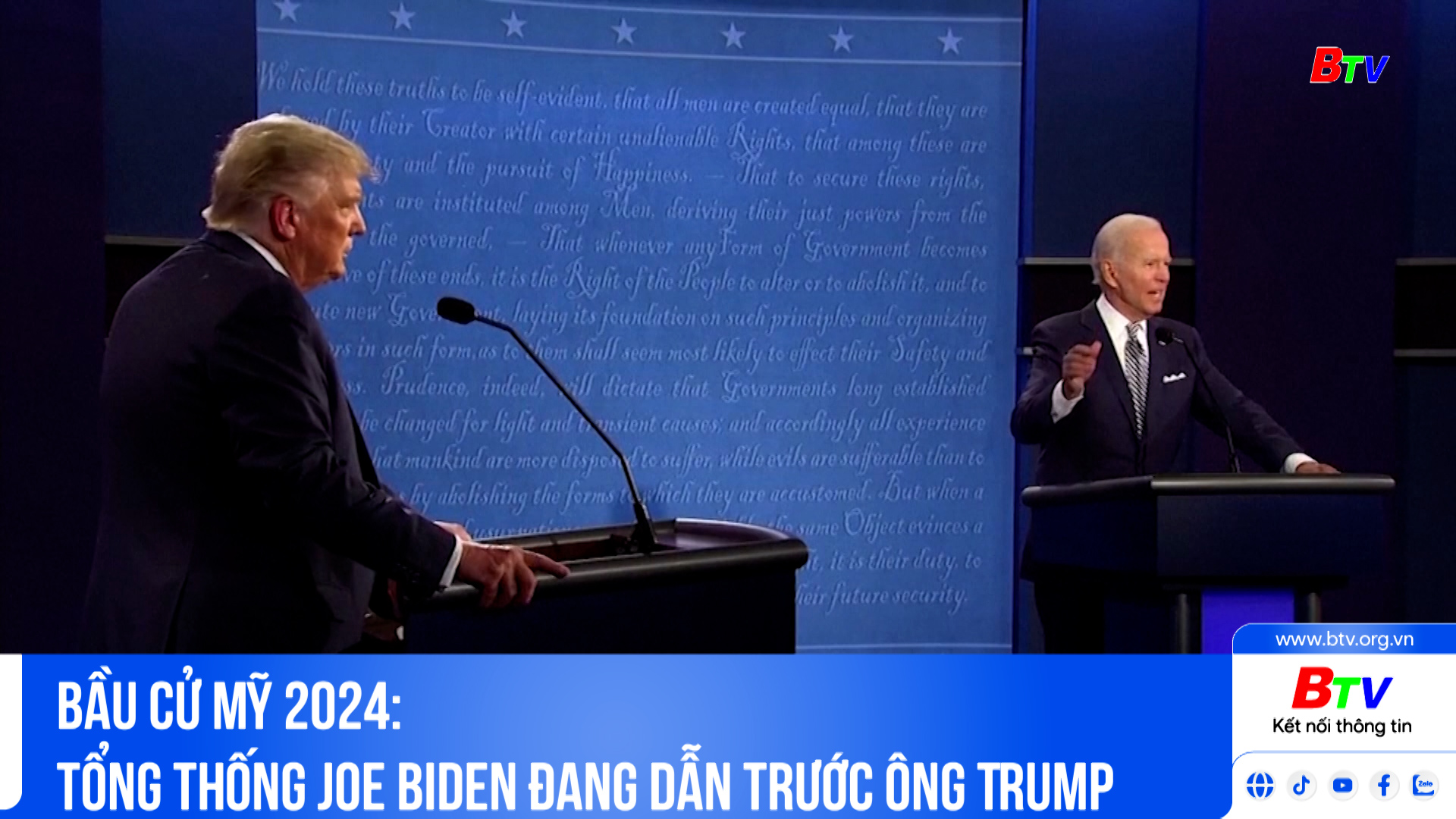 Bầu cử Mỹ 2024: Tổng thống Joe Biden đang dẫn trước ông Trump